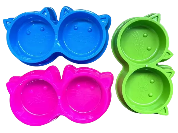 [OME-3307] COMEDERO CARA DE GATO - DOBLE