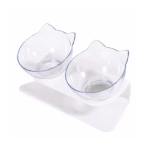 COMEDERO DOBLE TRASPARENTE