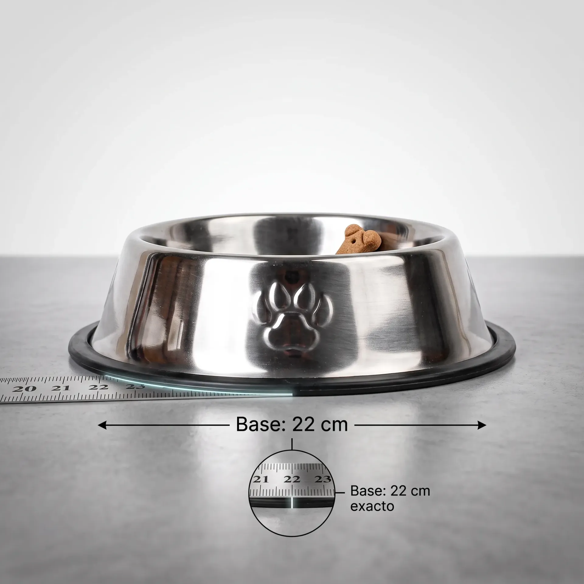 COMEDERO PARA MASCOTAS - METALICO 22 CMTS