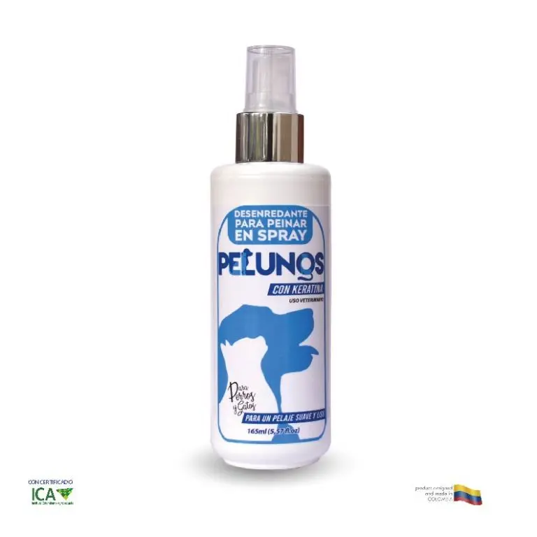 DESENREDANTE PARA MASCOTAS CON KERATINA PELUNOS - 165 ML