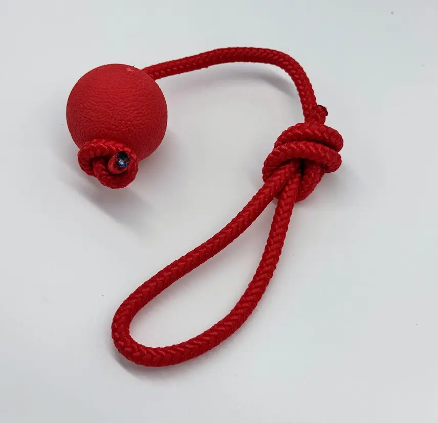 JUGUETE LASO PARA MORDER CON PELOTA - PEQUEÑO