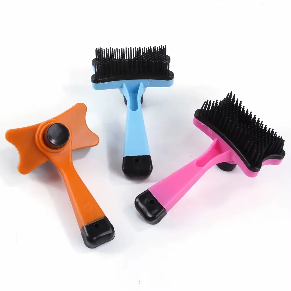[OME-0386] PEINE PLASTICO PARA MASCOTAS - RETRACTIL