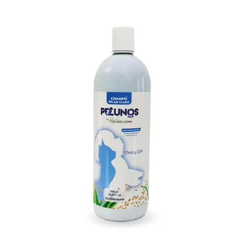 SHAMPOO PARA MASCOTAS PELAJE CLARO PELUNOS - 1000 ML.