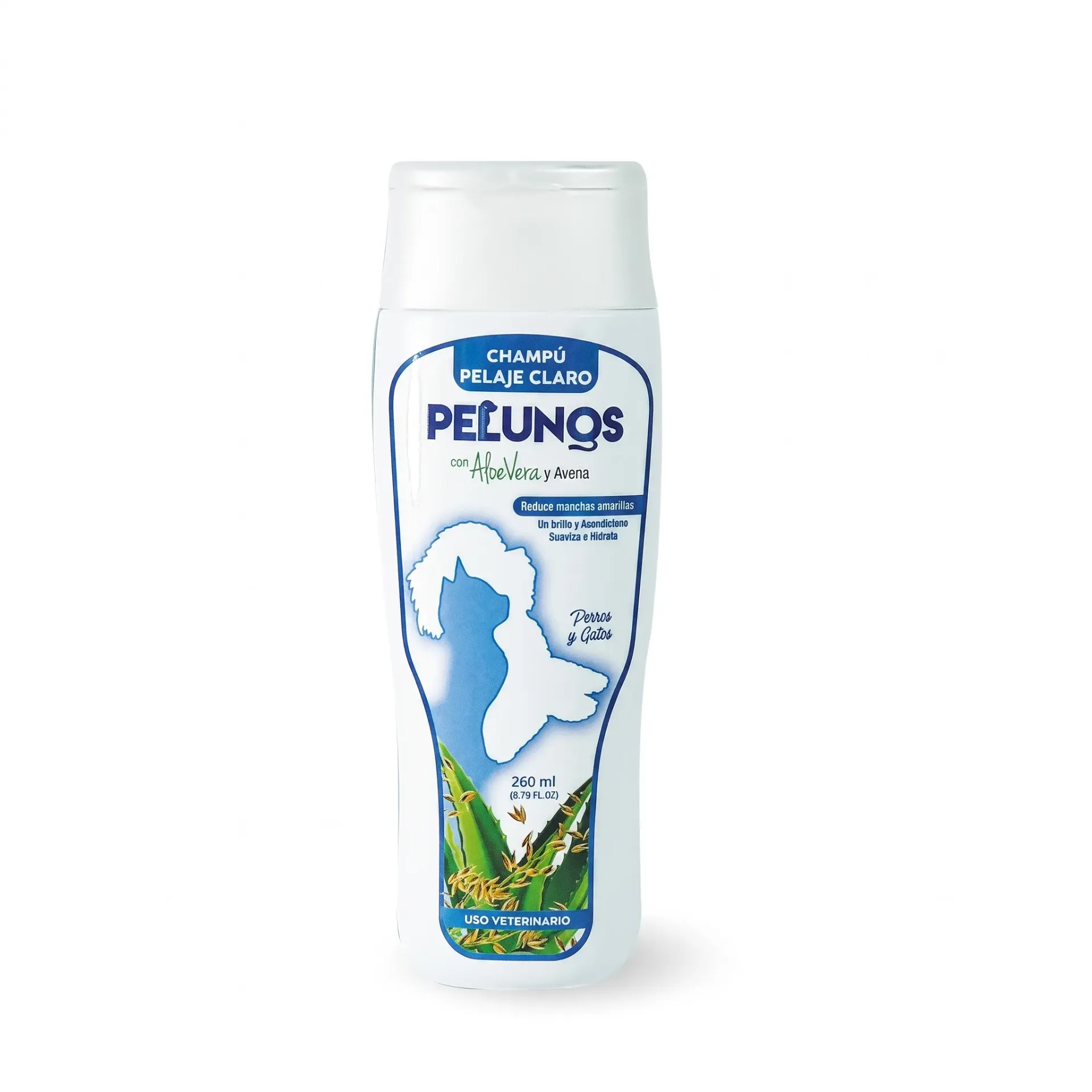 SHAMPOO PARA MASCOTAS PELUNOS - PELAJE CLARO - 260 ML.