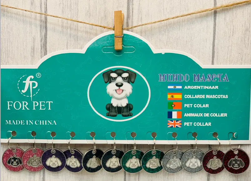 [PW-6015] PLACA REDONDA - CARITA DE PERRO