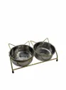 COMEDERO DOBLE BASE METALICA (OREJITAS)