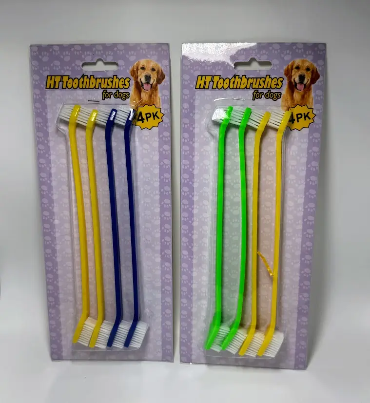 CEPILLO DENTAL PARA MASCOTAS - 4 UNIDADES