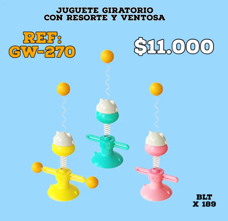 JUGUETE GIRATORIO CON RESORTE