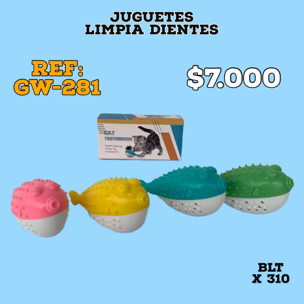 [GW-281] JUGUETE EN FORMA DE PESCADO - CON CATNIP