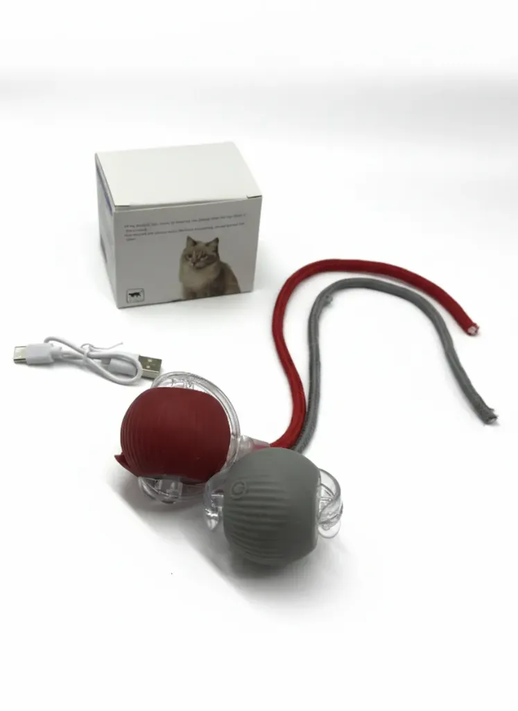[OME-0590] JUGUETE GATO - ROBOT PELOTA LOCA CON LUZ
