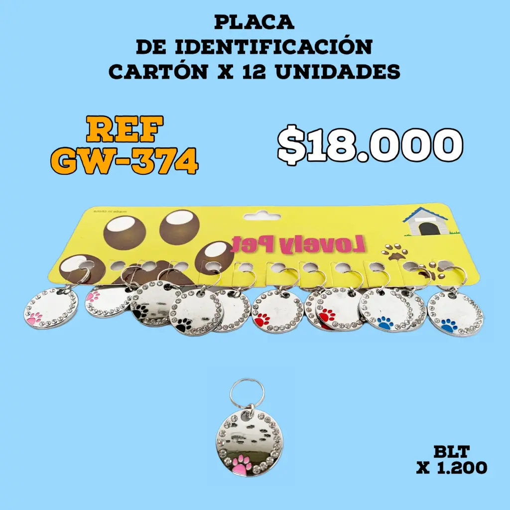 [GW-374] PLACA CIRCULO - DISPLAY X 12