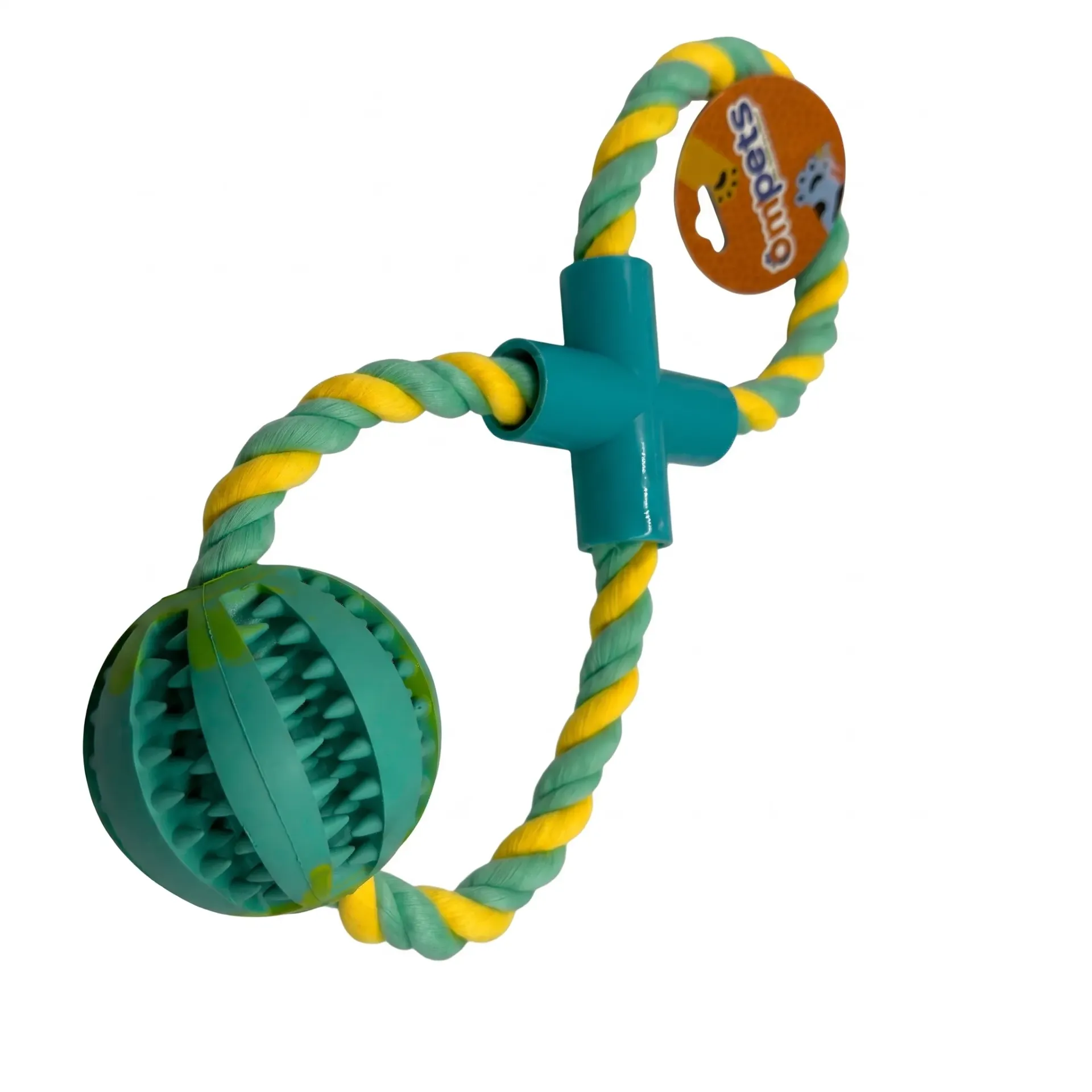 [OME-0921] PELOTA ANTI SARRO CON CUERDA- GRANDE