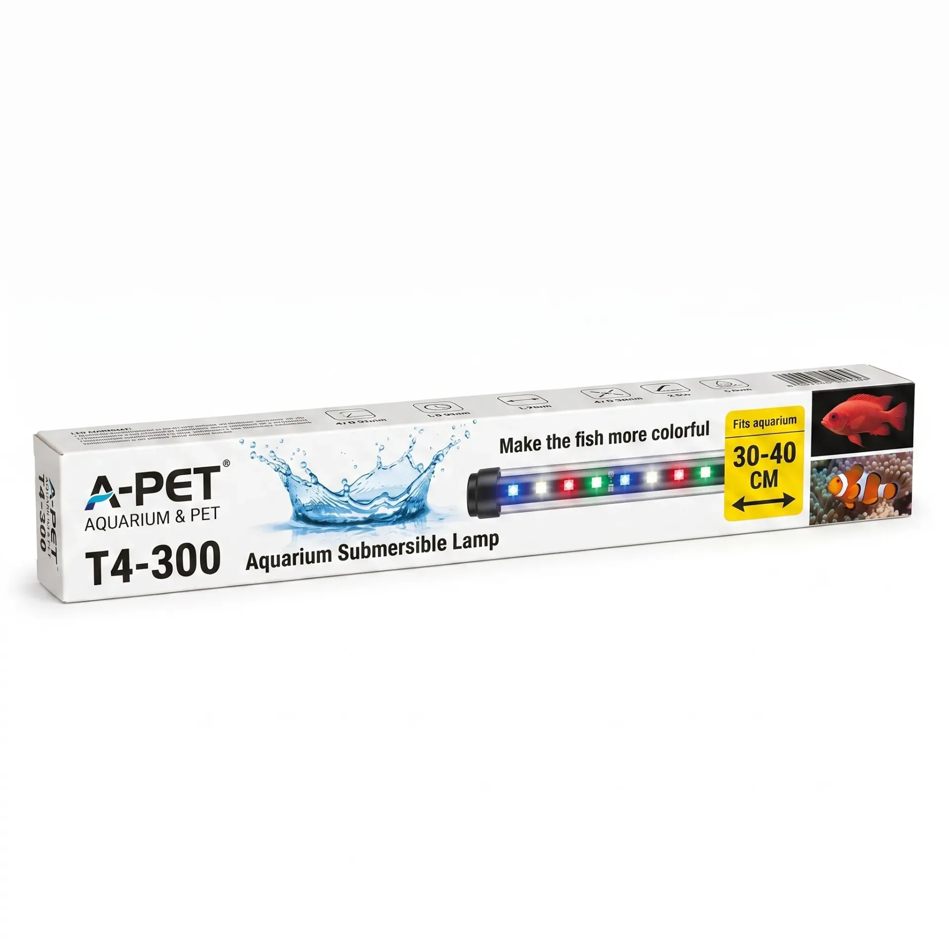 LUZ MULTI COLOR SUMERGIBLE PARA ACUARIOS - 26 CMTS