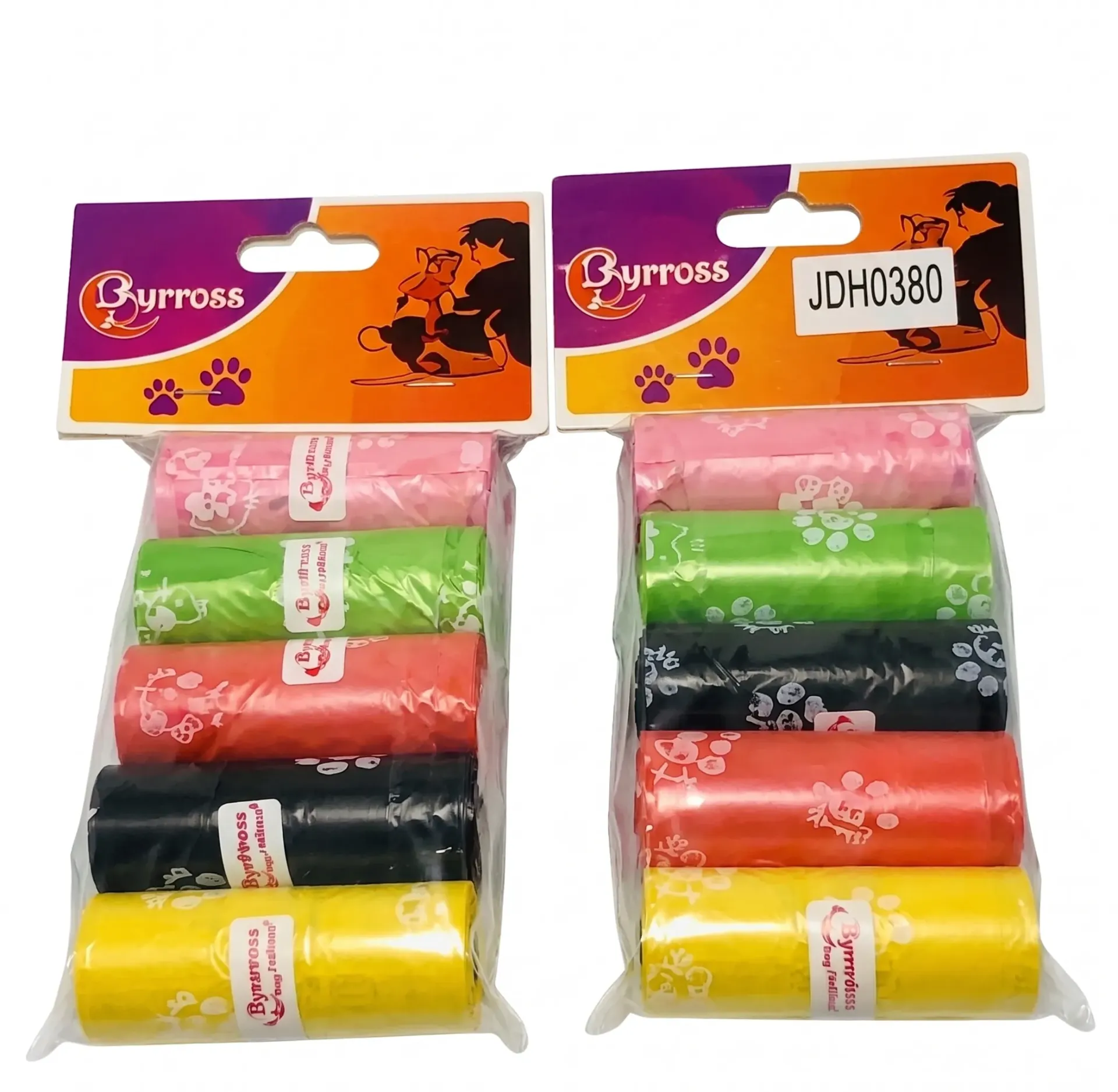 PAQUETE DE BOLSAS POPO MASCOTA -  5 ROLLOS (ESTAMPADA)