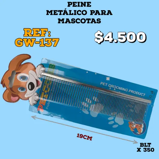 [GW-137] PEINE DESLANADOR - ECONOMICO