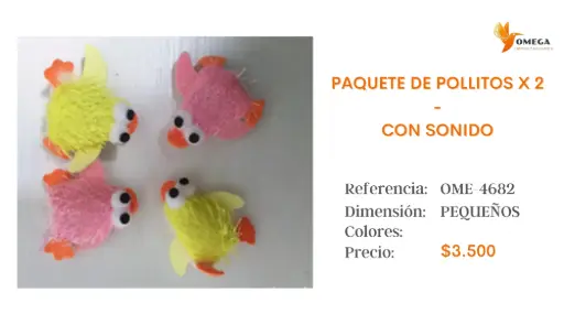 [OME-4682] PAQUETE DE POLLITOS X 2 - CON SONIDO
