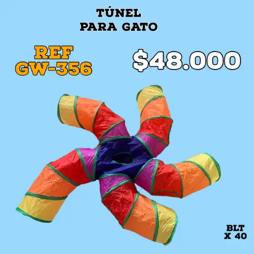 [GW-356] TUNEL PARA GATOS  - ESTRELLA - CURVO