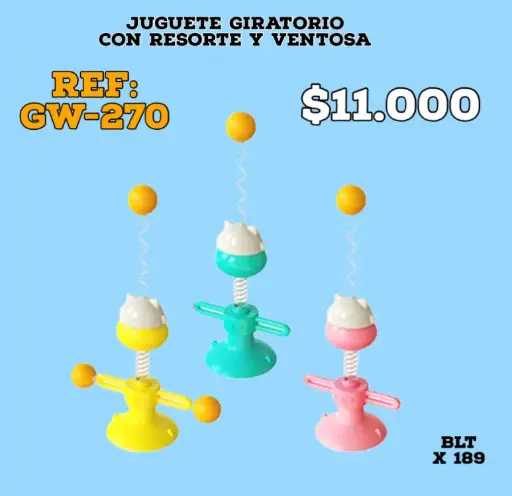 [GW-270] JUGUETE GIRATORIO CON RESORTE