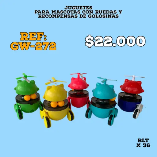 [GW-272] DISPENSADOR DE SNACK - HELICOPTERO CON RUEDAS